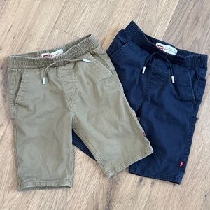 Levi's Kids Black and Tan Shorts Duo